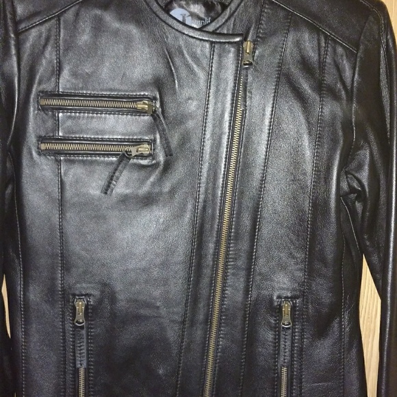 Form fitting Leather jacket NWOT - Picture 7 of 8